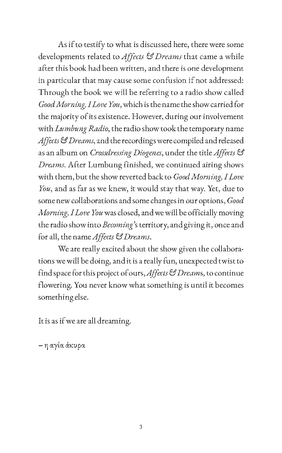 Affects & Dreams: A Manual for Becoming (2023) by "niko mas" [eBook]