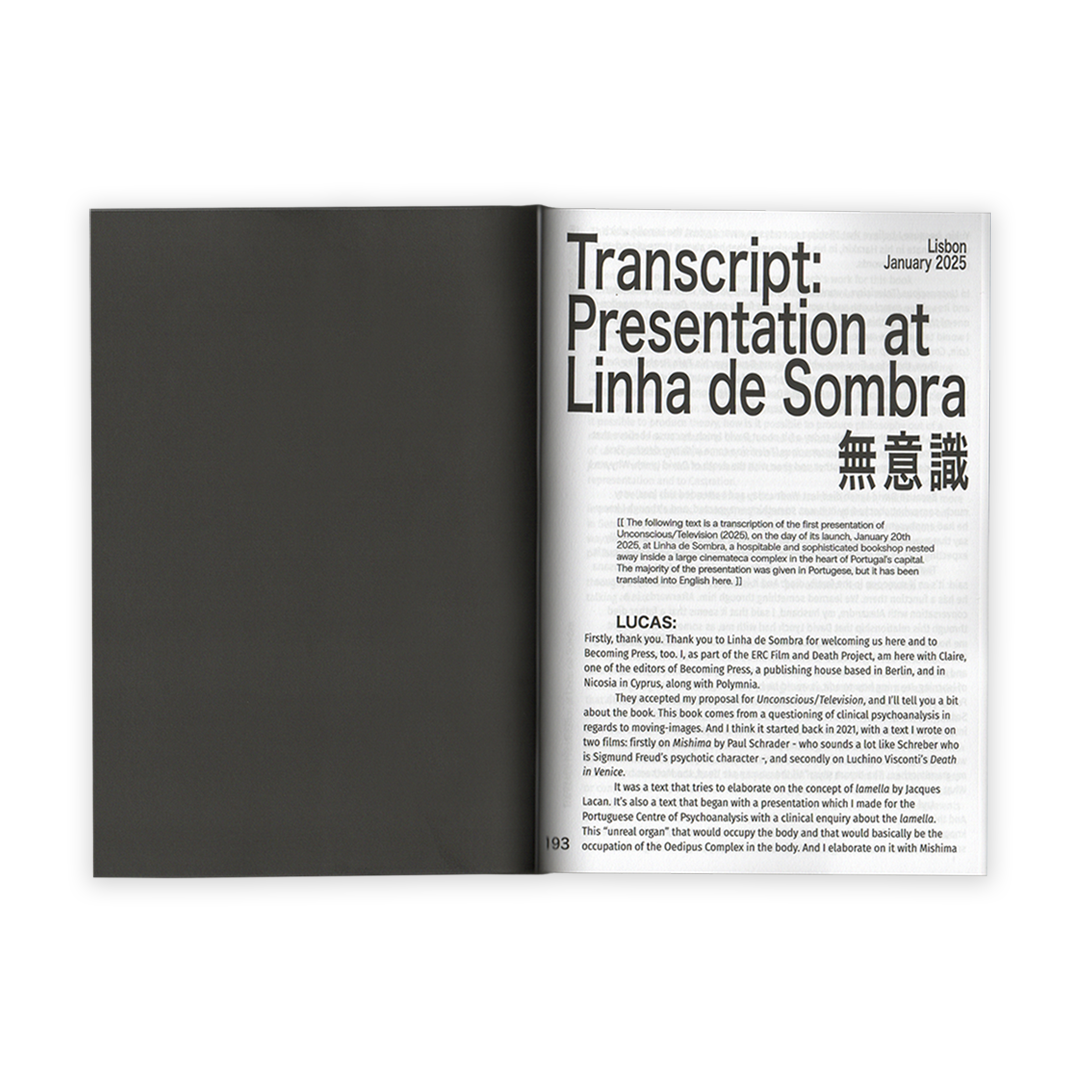 Unconscious/Television (2nd Edition) by Lucas Ferraço Nassif