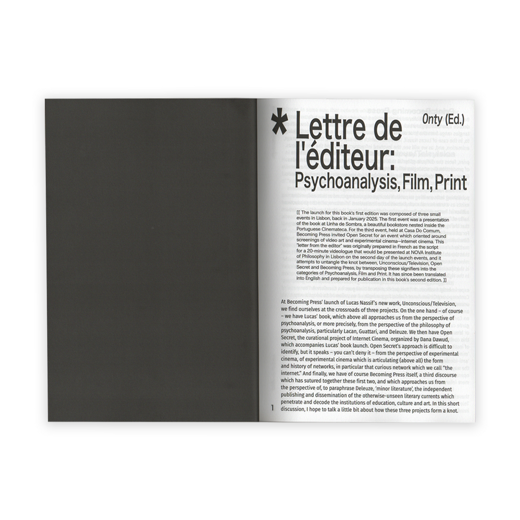 Unconscious/Television (2nd Edition) by Lucas Ferraço Nassif